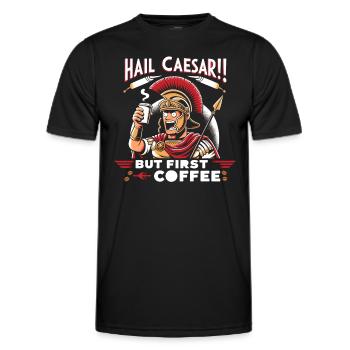 Jules César Histoire romaine Empire romain - T-shirt sport Homme - noir - Devant - AI Model Male 178 dark (178cm)