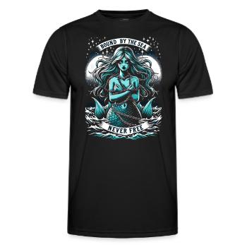 Creepy Sirens, Horror Mermaid, Creepy - Men's Functional T-Shirt - black - Front - AI Model Male 178 dark (178cm)