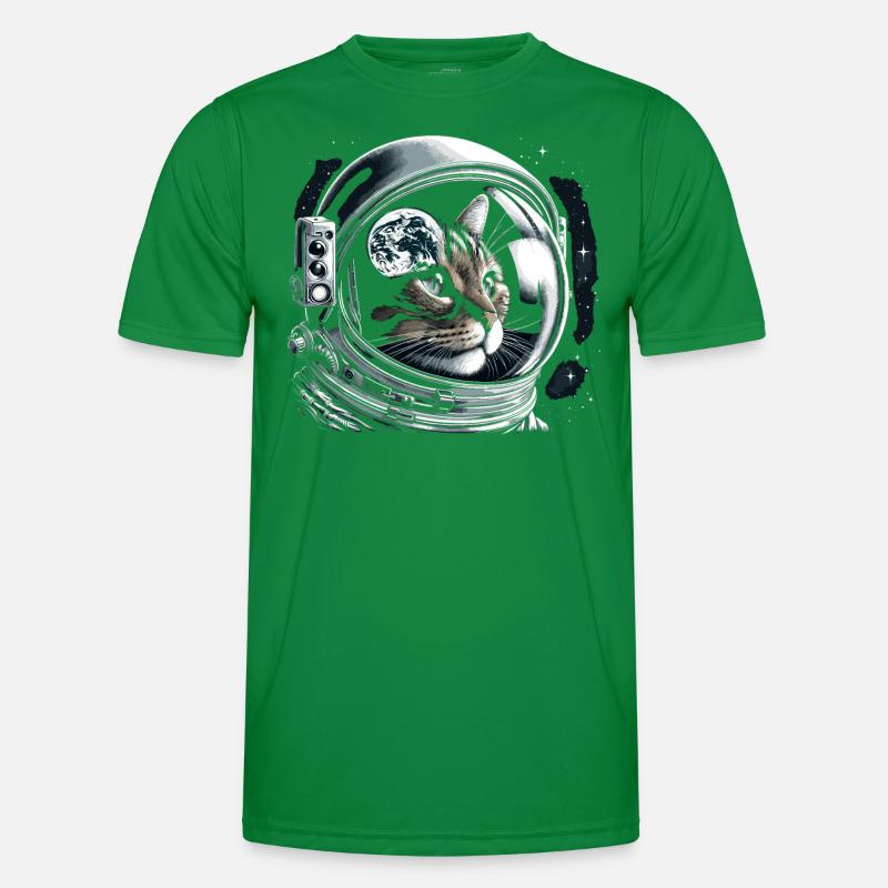 Cat, Astronaut, Astronomy, Outer Solar System Men's Functional T-Shirt