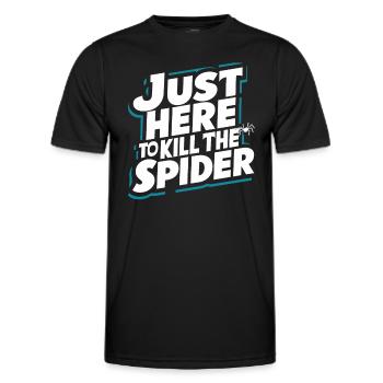 Sensibilisation à l’arachnophobie drôle, phobie des araignées - T-shirt sport Homme - noir - Devant - AI Model Male 178 dark (178cm)