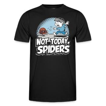 Sensibilisation à l’arachnophobie drôle, phobie des araignées - T-shirt sport Homme - noir - Devant - AI Model Male 178 dark (178cm)