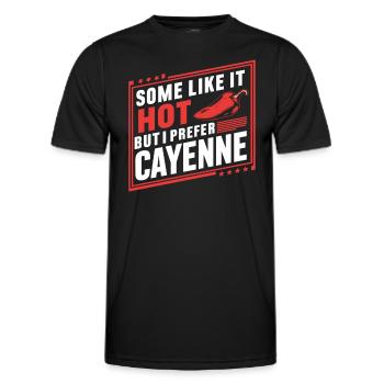 Amateur de cuisine épicée, chef des Chili Peppers - T-shirt sport Homme - noir - Devant - AI Model Male 178 dark (178cm)