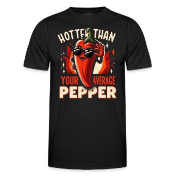 Amateur de cuisine épicée, chef des Chili Peppers - T-shirt sport Homme - noir - Devant - AI Model Male 178 dark (178cm)