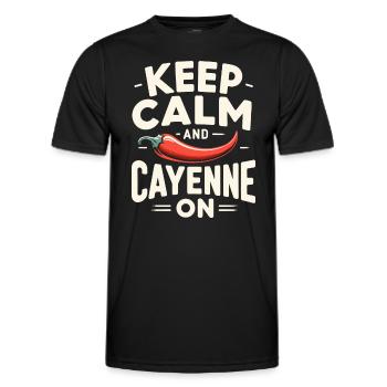 Amateur de cuisine épicée, chef des Chili Peppers - T-shirt sport Homme - noir - Devant - AI Model Male 178 dark (178cm)