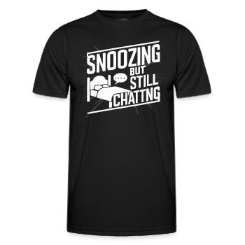 Parler dans le sommeil, Somniloquie, Parler dans le sommeil - T-shirt sport Homme - noir - Devant - AI Model Male 178 dark (178cm)