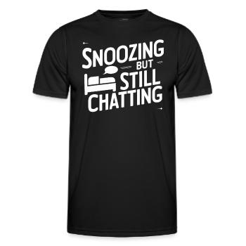 Parler dans le sommeil, Somniloquie, Parler dans le sommeil - T-shirt sport Homme - noir - Devant - AI Model Male 178 dark (178cm)
