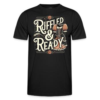Renaissance-jahrmarkt-outfit Mittelalterlicher - Männer Funktions-T-Shirt - Schwarz - Vorne - AI Model Male 178 dark (178cm)