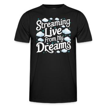 Parler dans le sommeil, Somniloquie, Parler dans le sommeil - T-shirt sport Homme - noir - Devant - AI Model Male 178 dark (178cm)