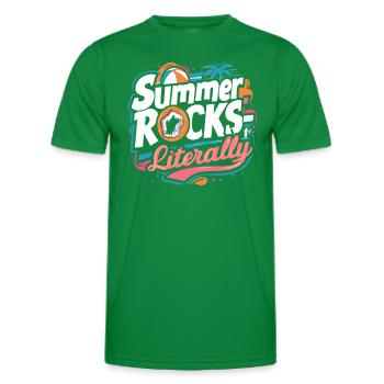Geology Stone Hunt Agate Hunter Stone Collecting - Men's Functional T-Shirt - kelly green - Front - AI Model Male 178 dark (178cm)