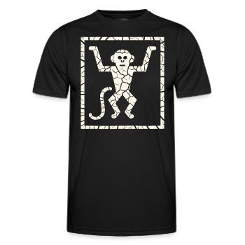 Pétroglyphe Art rupestre ancien Rock dessin indien - T-shirt sport Homme - noir - Devant - AI Model Male 178 dark (178cm)