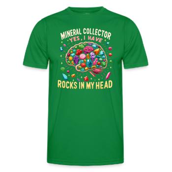 Geology Stone Hunt Agate Hunter Stone Collecting - Men's Functional T-Shirt - kelly green - Front - AI Model Male 178 dark (178cm)