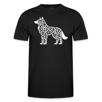 Pétroglyphe Art rupestre ancien Rock dessin indien - T-shirt sport Homme - noir - Devant - AI Model Male 178 dark (178cm)