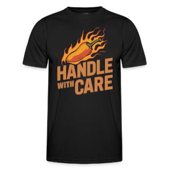 Amateurs de cuisine épicée, Chili Peppers Chef - T-shirt sport Homme - noir - Devant - AI Model Male 178 dark (178cm)