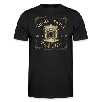 Renaissance-jahrmarkt-outfit Mittelalterlicher - Männer Funktions-T-Shirt - Schwarz - Vorne - AI Model Male 178 dark (178cm)