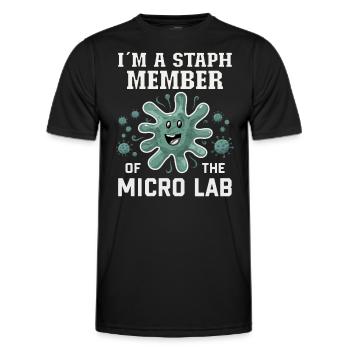 Microbiologist Microbiology Lab Staph Biology - Männer Funktions-T-Shirt - Schwarz - Vorne - AI Model Male 178 dark (178cm)