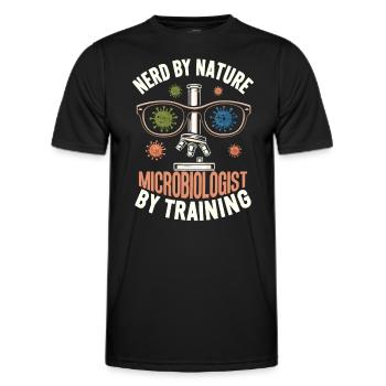 Microbiologiste Microbiologie Laboratoire Biologie des staphylocoques - T-shirt sport Homme - noir - Devant - AI Model Male 178 dark (178cm)