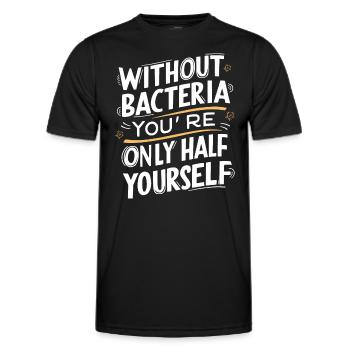 Microbiologiste Microbiologie Laboratoire Biologie des staphylocoques - T-shirt sport Homme - noir - Devant - AI Model Male 178 dark (178cm)