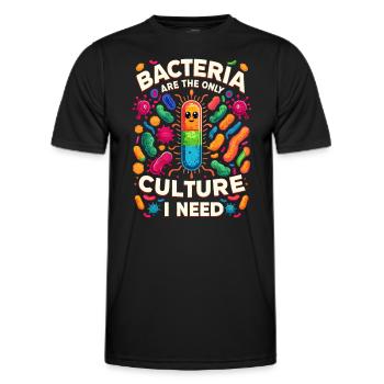 Microbiologiste Microbiologie Laboratoire Biologie des staphylocoques - T-shirt sport Homme - noir - Devant - AI Model Male 178 dark (178cm)