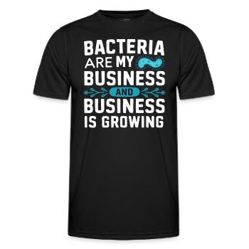 Microbiologiste Microbiologie Laboratoire Biologie des staphylocoques - T-shirt sport Homme - noir - Devant - AI Model Male 178 dark (178cm)