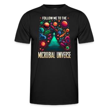 Microbiologiste Microbiologie Laboratoire Biologie des staphylocoques - T-shirt sport Homme - noir - Devant - AI Model Male 178 dark (178cm)