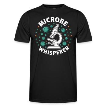 Microbiologiste Microbiologie Laboratoire Biologie des staphylocoques - T-shirt sport Homme - noir - Devant - AI Model Male 178 dark (178cm)