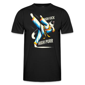 Kung Fu Chinesisches Kung Fu Asiatisches Kung Fu - Männer Funktions-T-Shirt - Schwarz - Vorne - AI Model Male 178 dark (178cm)