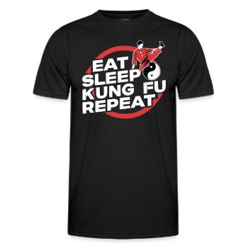 Kung Fu Chinese Kung Fu Asian Kung Fu - Men's Functional T-Shirt - black - Front - AI Model Male 178 dark (178cm)