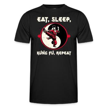 Kung Fu Chinese Kung Fu Asian Kung Fu - Men's Functional T-Shirt - black - Front - AI Model Male 178 dark (178cm)