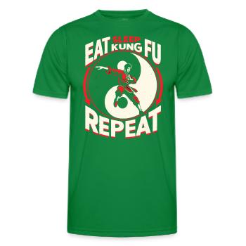 Kung Fu Chinese Kung Fu Asian Kung Fu - Men's Functional T-Shirt - kelly green - Front - AI Model Male 178 dark (178cm)