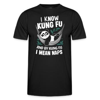 Kung Fu Chinesisches Kung Fu Asiatisches Kung Fu - Männer Funktions-T-Shirt - Schwarz - Vorne - AI Model Male 178 dark (178cm)