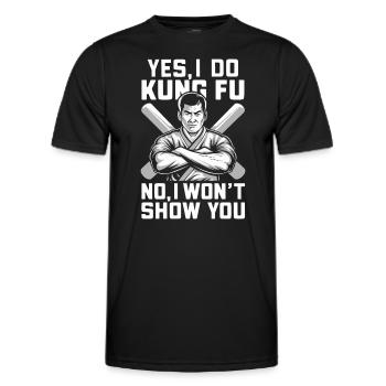 Kung Fu Chinese Kung Fu Asian Kung Fu - Men's Functional T-Shirt - black - Front - AI Model Male 178 dark (178cm)