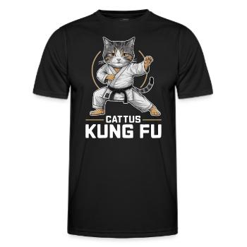 Kung Fu Chinese Kung Fu Asian Kung Fu - Men's Functional T-Shirt - black - Front - AI Model Male 178 dark (178cm)