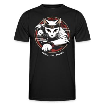 Kung Fu Chinesisches Kung Fu Asiatisches Kung Fu - Männer Funktions-T-Shirt - Schwarz - Vorne - AI Model Male 178 dark (178cm)