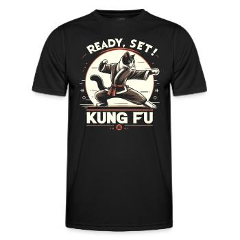 Kung Fu Chinese Kung Fu Asian Kung Fu - Men's Functional T-Shirt - black - Front - AI Model Male 178 dark (178cm)