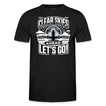Air Traffic Controller Aircraft Flight Service - Men's Functional T-Shirt - black - Front - AI Model Male 178 dark (178cm)