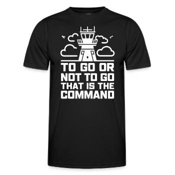 Air Traffic Controller Aircraft Flight Service - Men's Functional T-Shirt - black - Front - AI Model Male 178 dark (178cm)