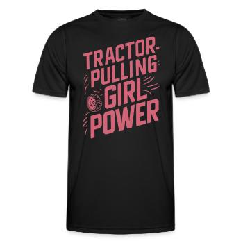 Tractor Pulling Tractor Pulling Tractor Power Farm - Men's Functional T-Shirt - black - Front - AI Model Male 178 dark (178cm)