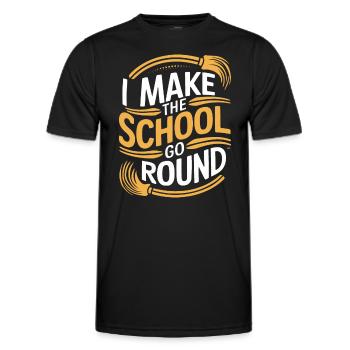 Administrateurs de l’école Personnel de l’école Gardiens - T-shirt sport Homme - noir - Devant - AI Model Male 178 dark (178cm)