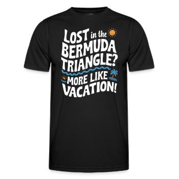 Disparitions mystérieuses dans le triangle des Bermudes - T-shirt sport Homme - noir - Devant - AI Model Male 178 dark (178cm)
