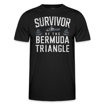 Disparitions mystérieuses dans le triangle des Bermudes - T-shirt sport Homme - noir - Devant - AI Model Male 178 dark (178cm)