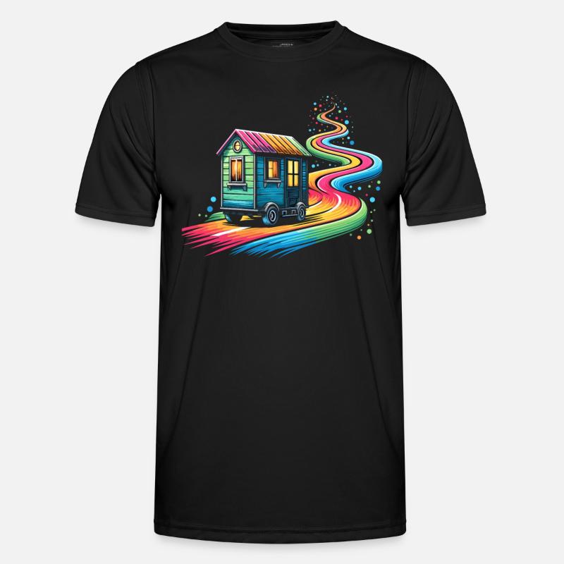 Rolling Tiny House Minimalistischer Lebensstil Männer Funktions-T-Shirt