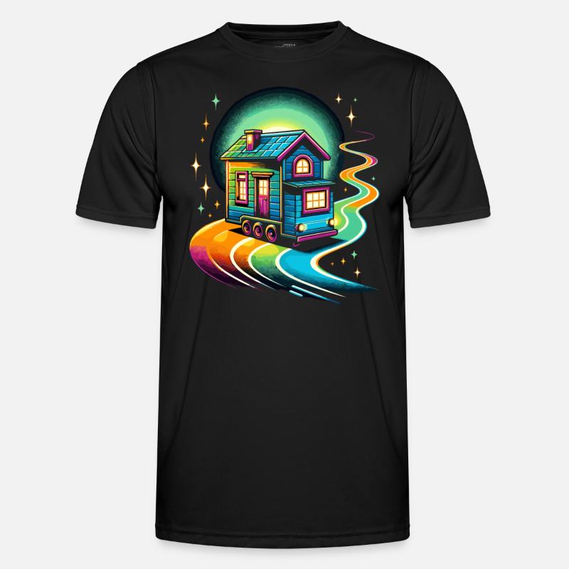 Rolling Tiny House Minimalistischer Lebensstil Männer Funktions-T-Shirt