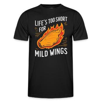 Hot Chicken Wings Spicy Wings Buffalo Wings - Männer Funktions-T-Shirt - Schwarz - Vorne - AI Model Male 178 dark (178cm)