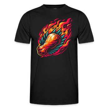 Hot Chicken Wings Spicy Wings Buffalo Wings - Männer Funktions-T-Shirt - Schwarz - Vorne - AI Model Male 178 dark (178cm)
