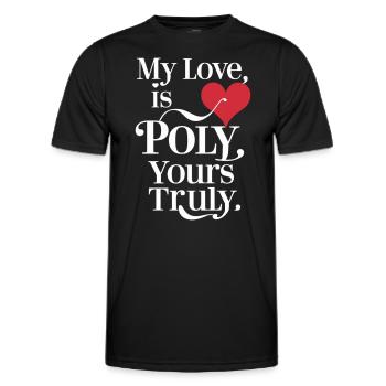 Communauté polyamoureuse Parentalité polyamoureuse - T-shirt sport Homme - noir - Devant - AI Model Male 178 dark (178cm)