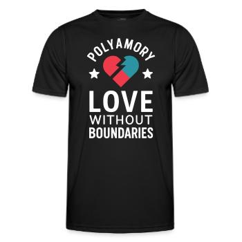 Communauté polyamoureuse Parentalité polyamoureuse - T-shirt sport Homme - noir - Devant - AI Model Male 178 dark (178cm)