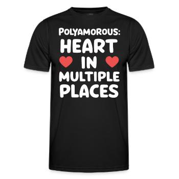 Communauté polyamoureuse Parentalité polyamoureuse - T-shirt sport Homme - noir - Devant - AI Model Male 178 dark (178cm)
