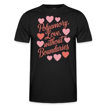 Communauté polyamoureuse Parentalité polyamoureuse - T-shirt sport Homme - noir - Devant - AI Model Male 178 dark (178cm)