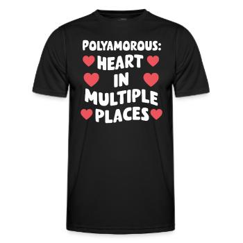 Communauté polyamoureuse Parentalité polyamoureuse - T-shirt sport Homme - noir - Devant - AI Model Male 178 dark (178cm)