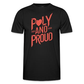 Communauté polyamoureuse Parentalité polyamoureuse - T-shirt sport Homme - noir - Devant - AI Model Male 178 dark (178cm)